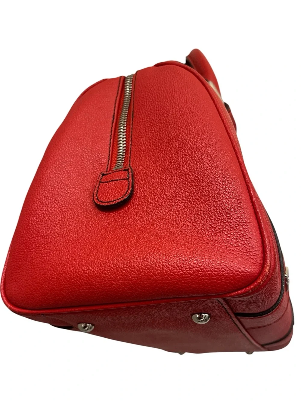 MCM Authentic Red Leather Boston Bag - Picture 3 of 12